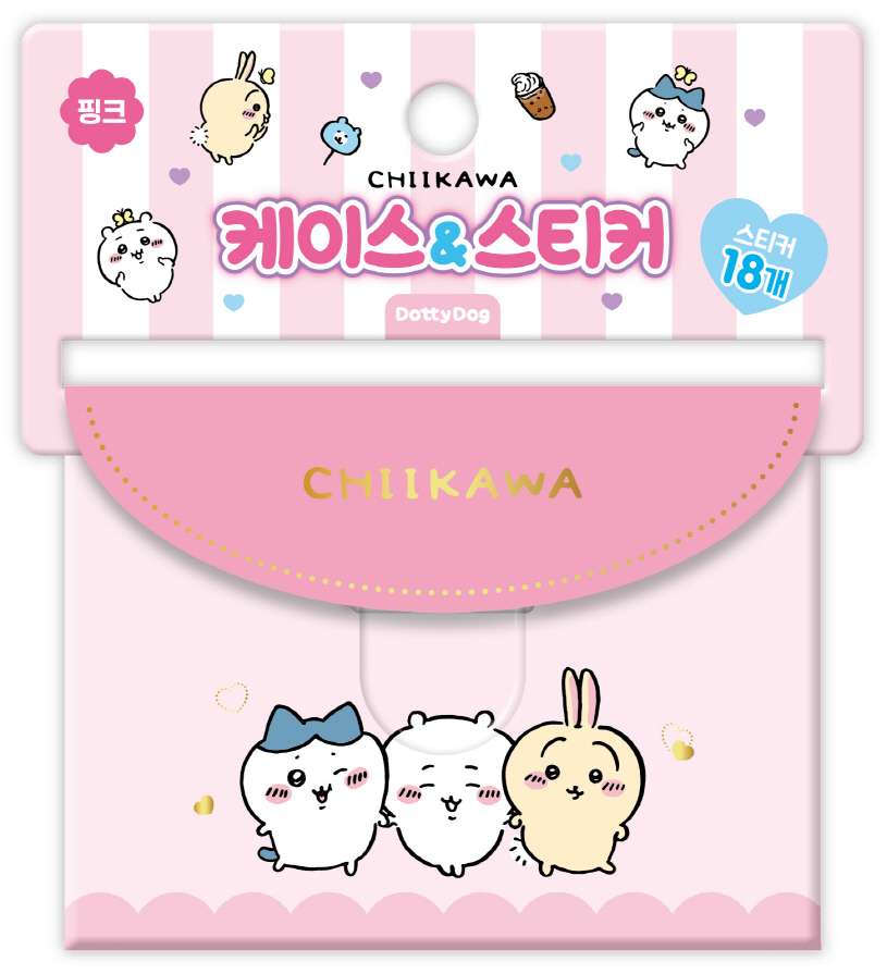 먼작귀 케이스&스티커(핑크)