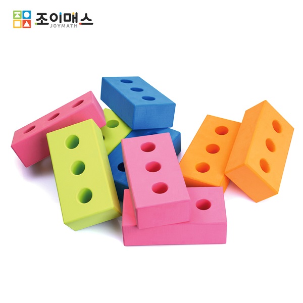 [조이매스] 말랑말랑 컬러 벽돌블록 세트_표준형